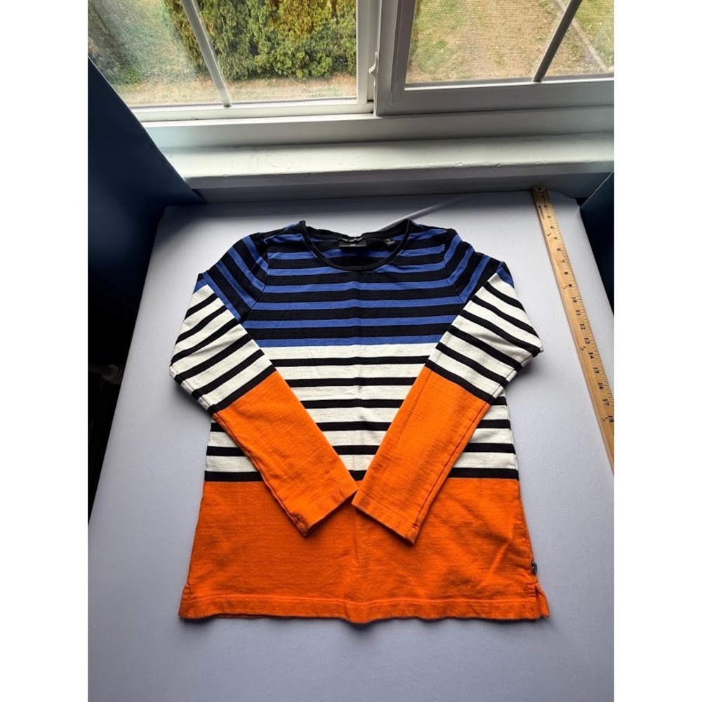 Preppy Scotch & Soda Maison Scotch Striped Long Sleeve Cotton Top Size - 2